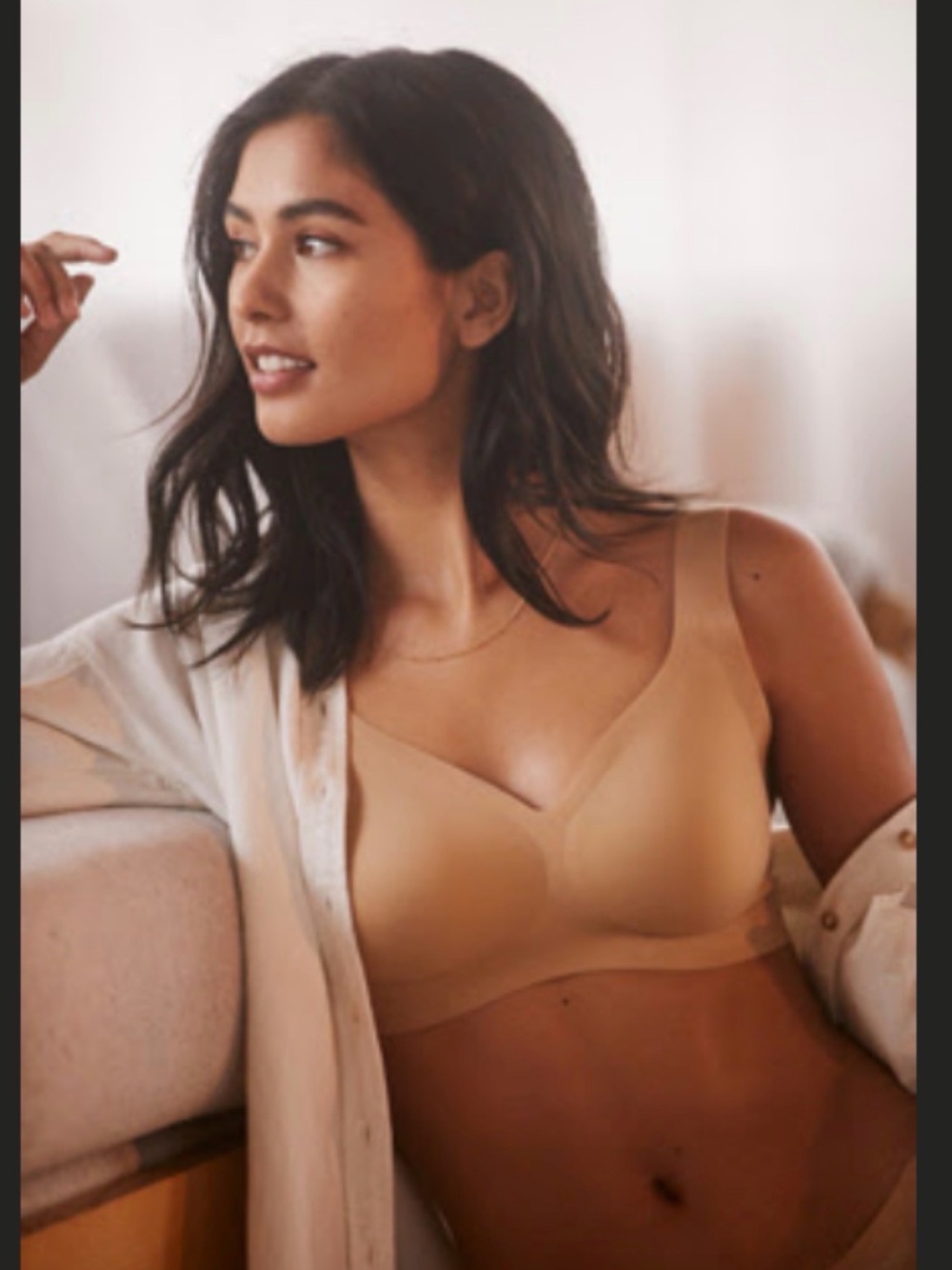 Sloggi Zero Feel Bralette Seamless Wireless Comfort Bra - Nude - Size M